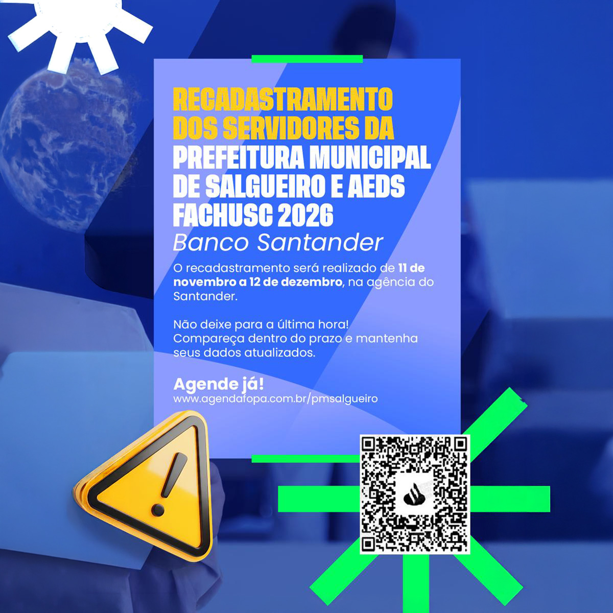 Arte sobre o agendamento