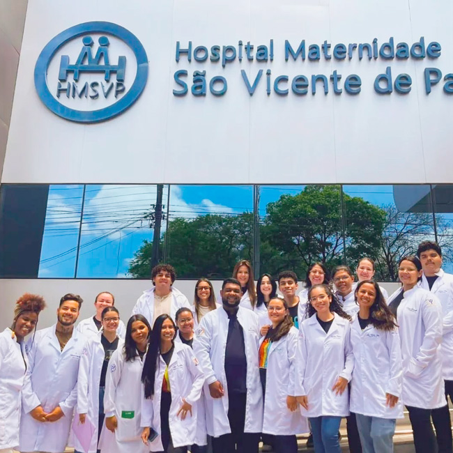 Comando para notícia - Estudantes de Psicologia realizam visita técnica ao Hospital Maternidade São Vicente de Paulo-HMSVP em Barbalha-CE.
