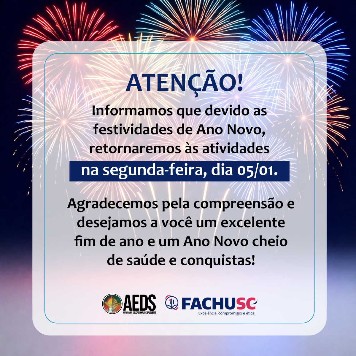 Comunicado Final de Ano