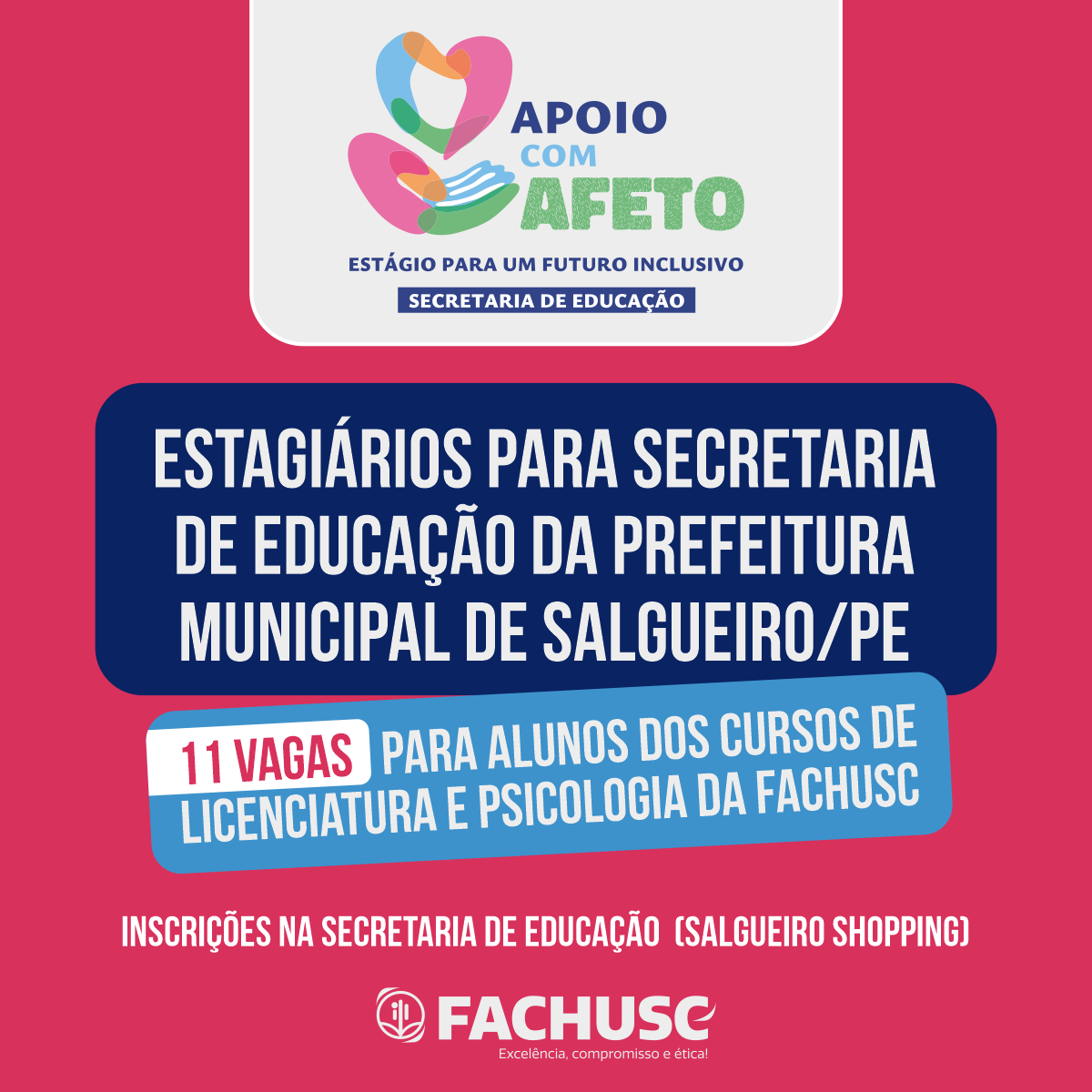 Estagiários para Secretaria de Educação da Prefeitura Municipal de Salgueiro/PE