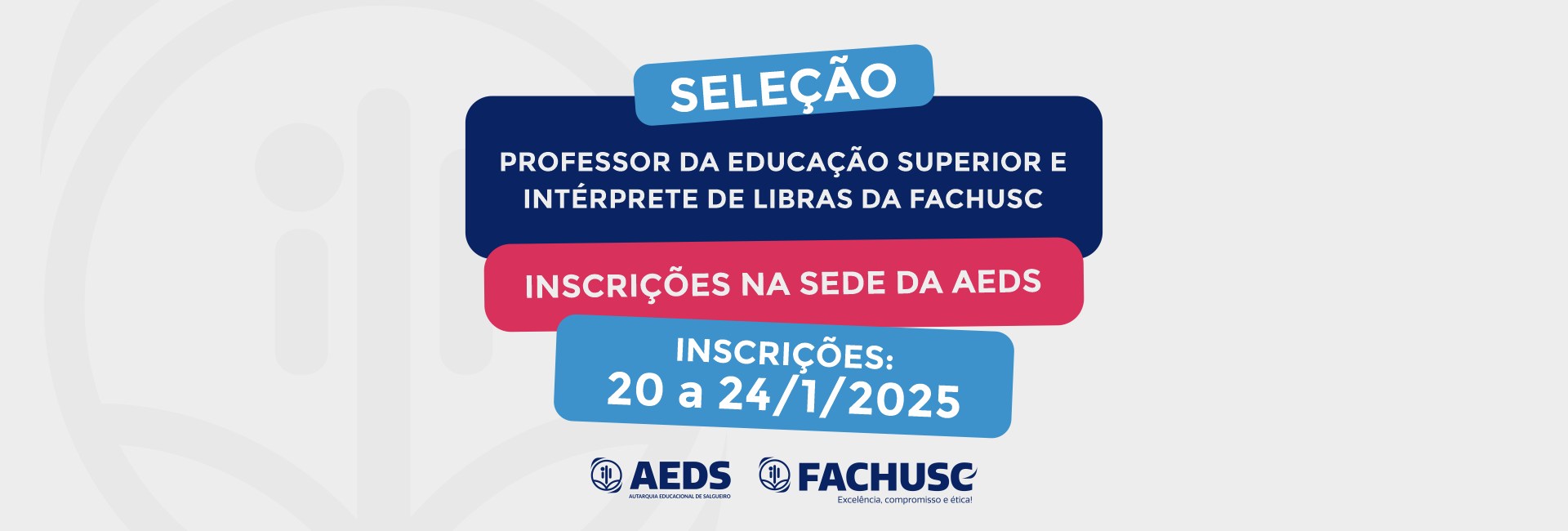 Comando para Seleção para professor da educação superior e intérprete de Libras.