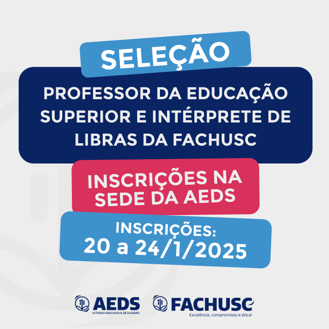 Comando para Seleção para professor da educação superior e intérprete de Libras.