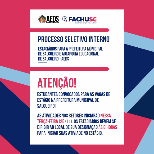 Comando para Estagiários para a Prefeitura Municipal de Salgueiro - Aviso.