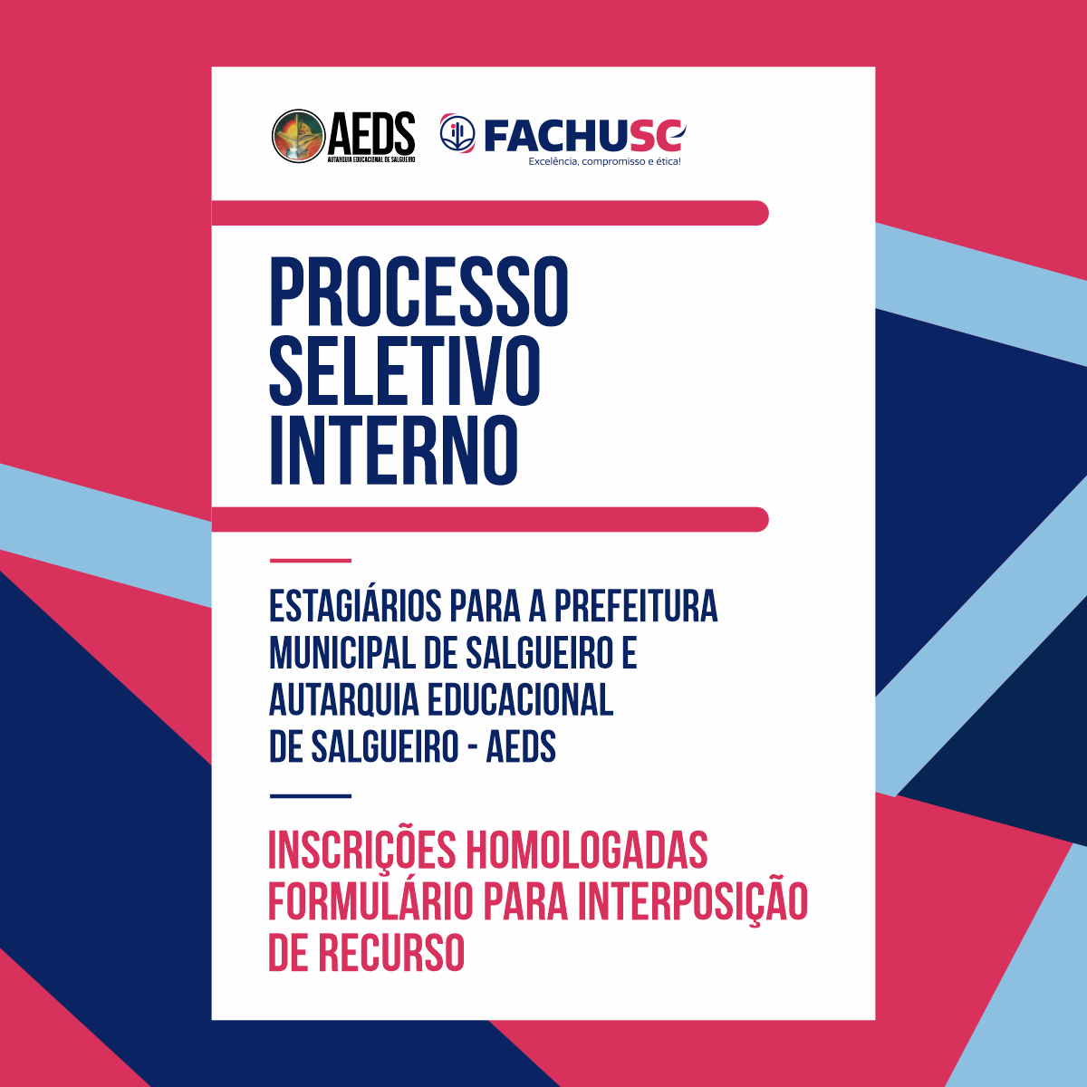 Comando para Estagiários para a Prefeitura Municipal de Salgueiro e Autarquia Educacional de Salgueiro 2026.1.