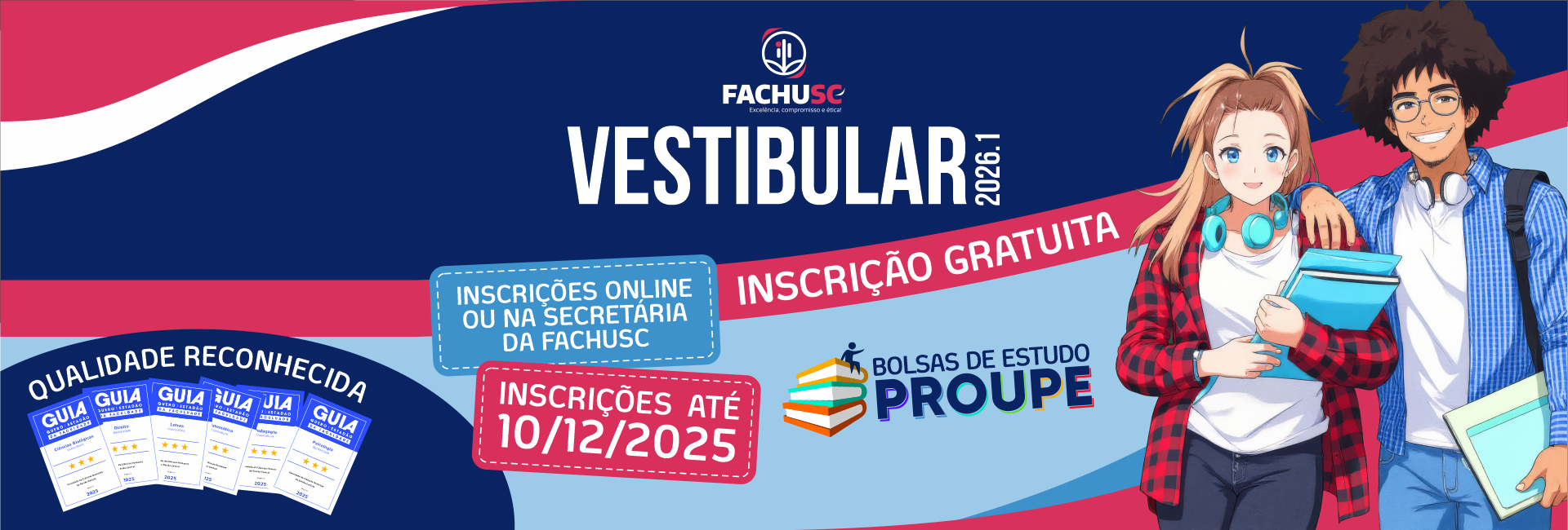 Comando para Vestibular 2026.1 - Inscrições GRATUITAS.